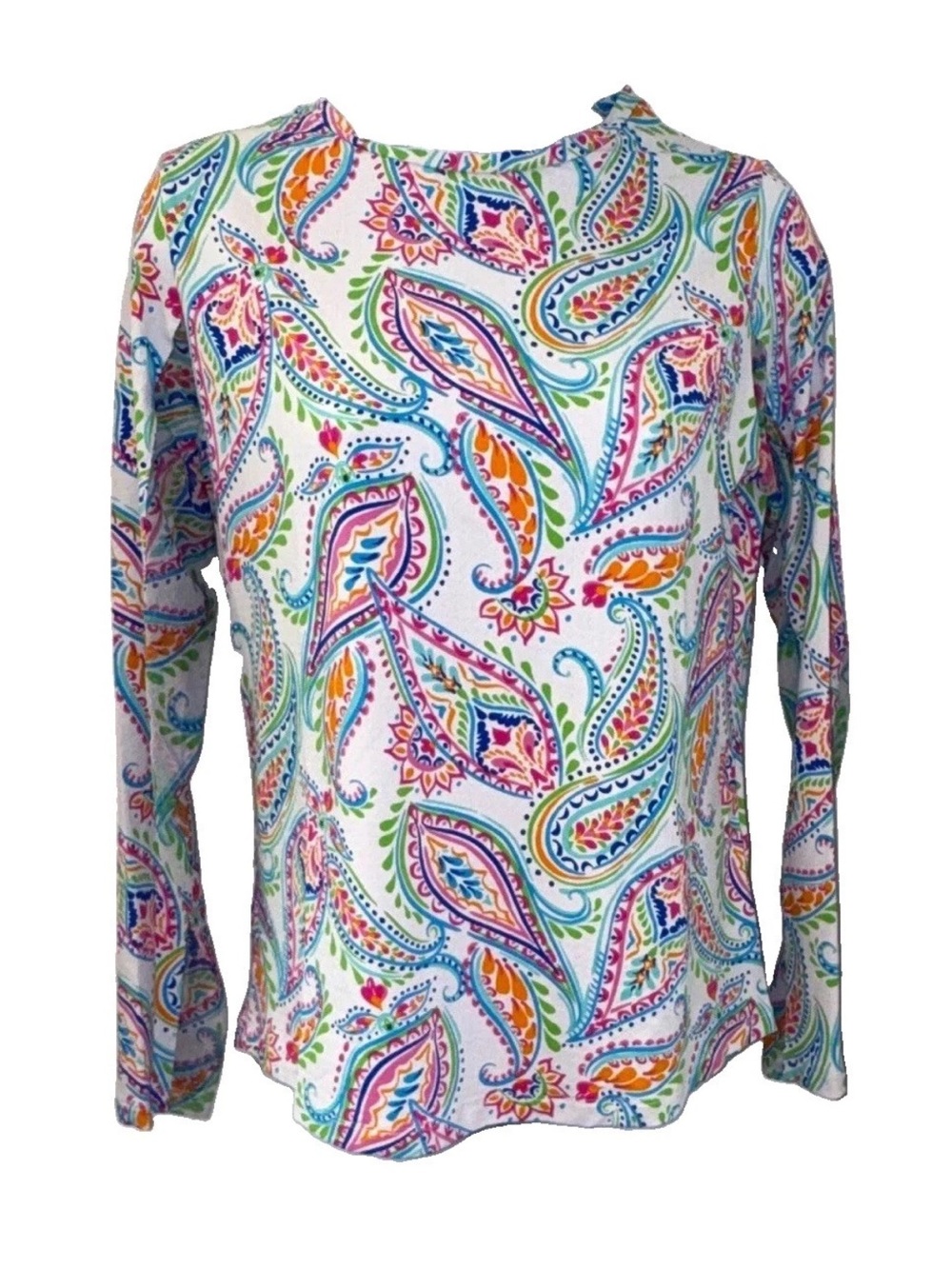 IBKUL Multicolor Paisley Long-Sleeve Top